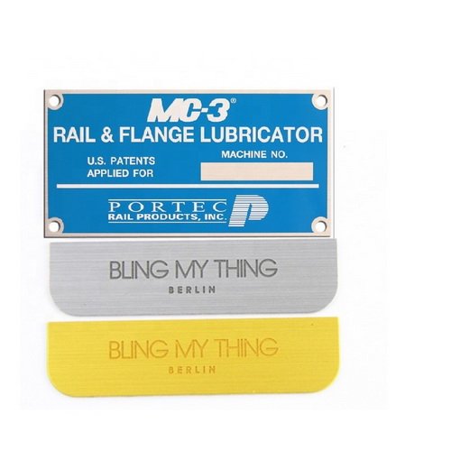 aluminum nameplates with holes