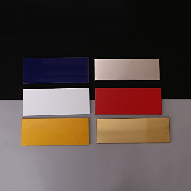 blank metal name tags