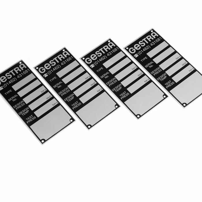 laser engraved aluminum nameplates