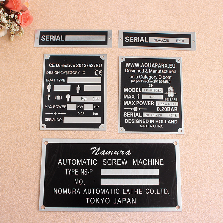 metal equipment nameplates metal equipment nameplates