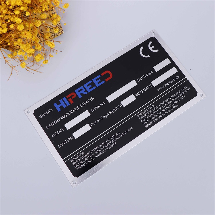 equipment identification plates