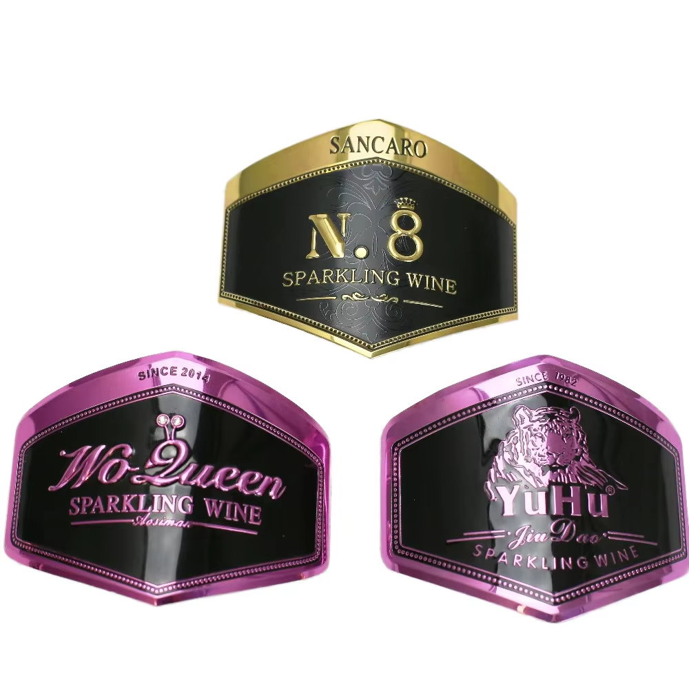 metal labels for bottles