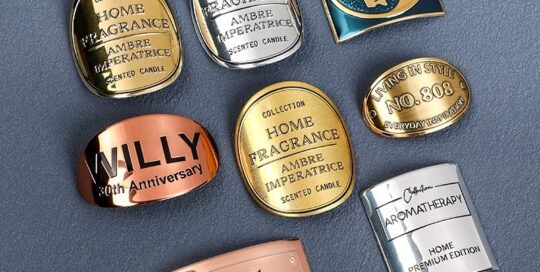 metal labels for bottles