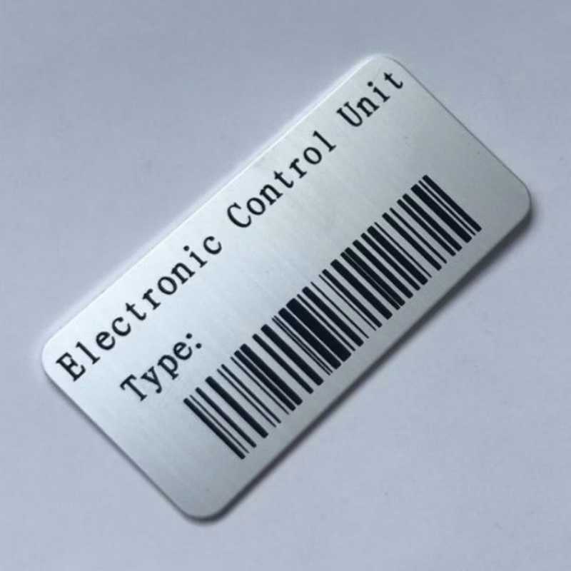 Barcode and QR Code Anodized Aluminum Tags