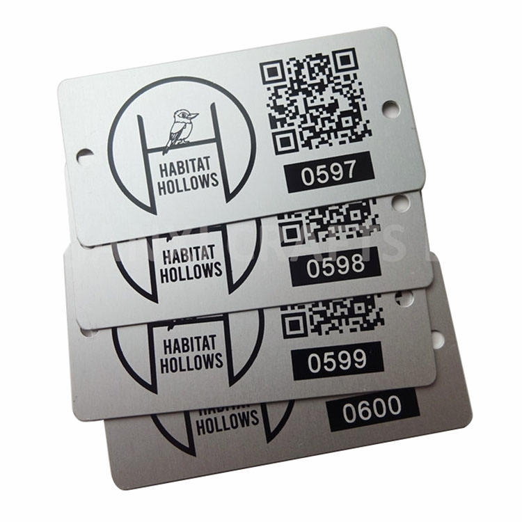 adhesive metal asset tags