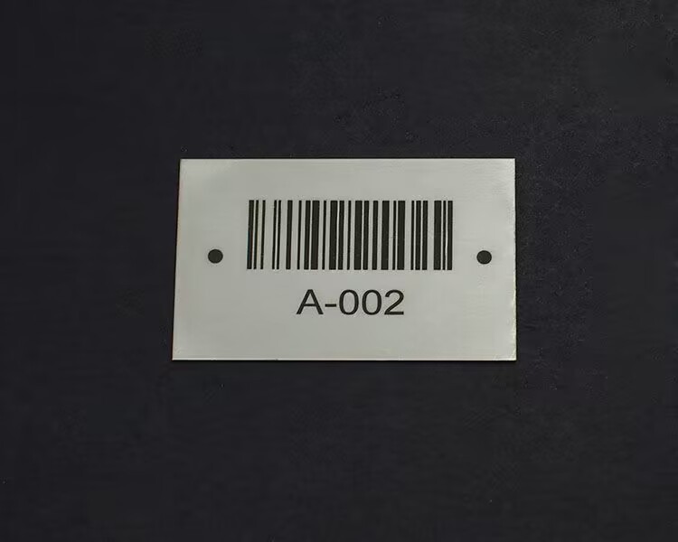 metal asset tags with barcode