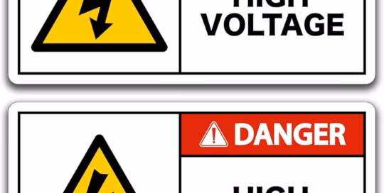 electrical warning labels