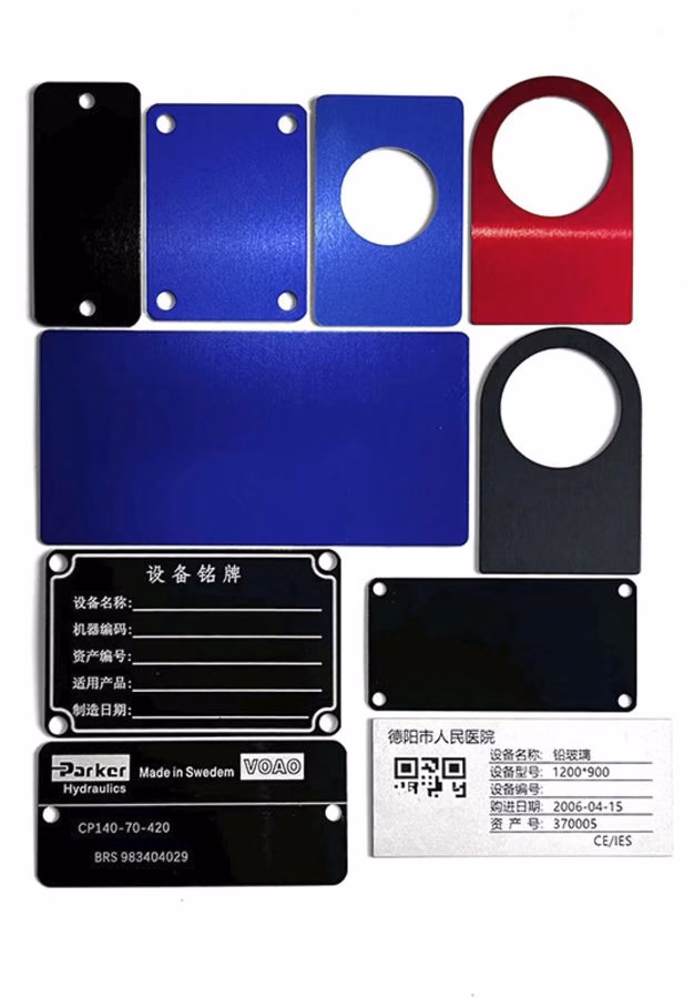 anodized aluminum equipment tags